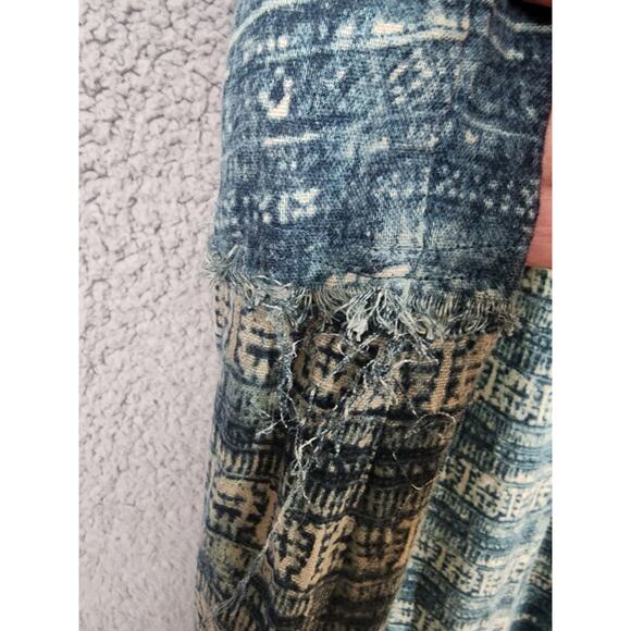 Free People OB397615 Sac Magique Indigo Combo Print Midi Dress w/Pockets Sz S - Picture 5 of 9